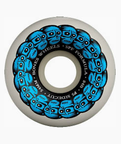BONES WHEELS SPF SKATEBOARD WHEELS SPF P5 84B CIRCLE SKULLS BLUE 4 PACK