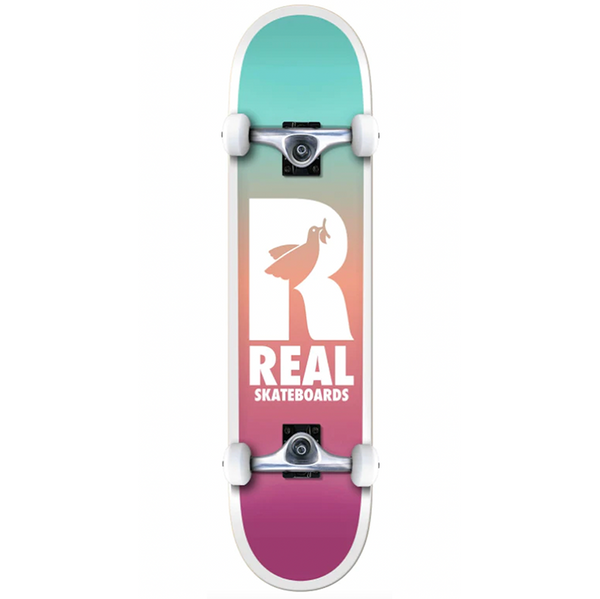 REAL- BE FREE PINK/BLUE FADE 8.0 COMPLETE SKATEBOARD