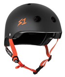 S1 Lifer Helmet Matte Black with Orange Straps