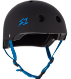 S1 Lifer Helmet Matte Black with Blue Straps