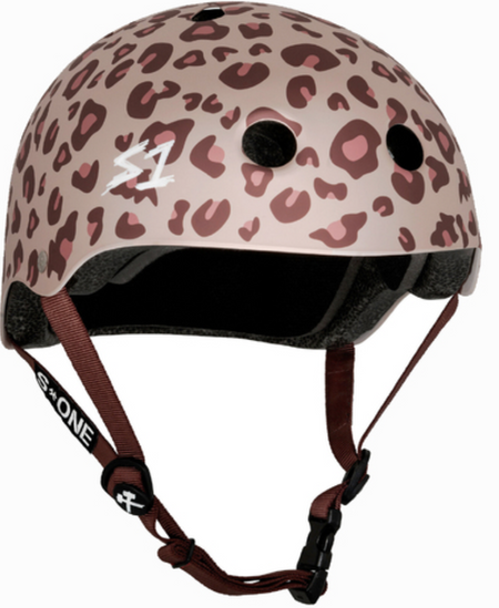 S1 Lifer Helmet Matte Black with Pink Straps