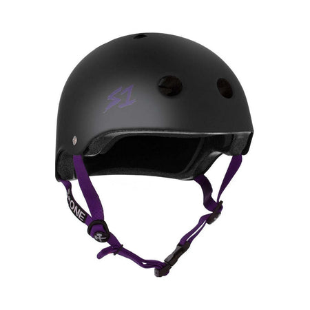 S1 Lifer Helmet Matte Black with Pink Straps