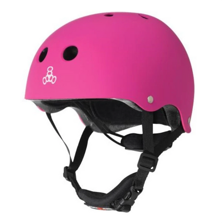 TRIPLE 8 - LIL 8 CERTIFIED STAAB EDITION YOUTH HELMET NEON PINK RUBBER