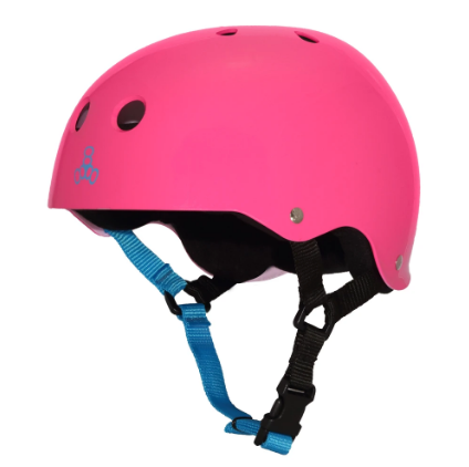 Triple 8 Lil 8 Youth Neon Pink Matte Helmet