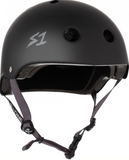 S1 Lifer Helmet Matte Black with Grey Straps