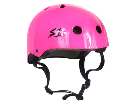 S1 Lifer Helmet Matte Black with Pink Straps