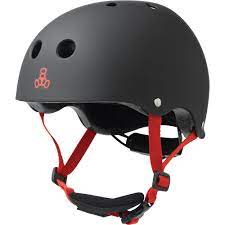 Triple 8 Certified Sweatsaver RED Rubber Helmet