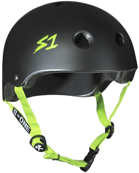 S1 Lifer Helmet Matte Black with Orange Straps